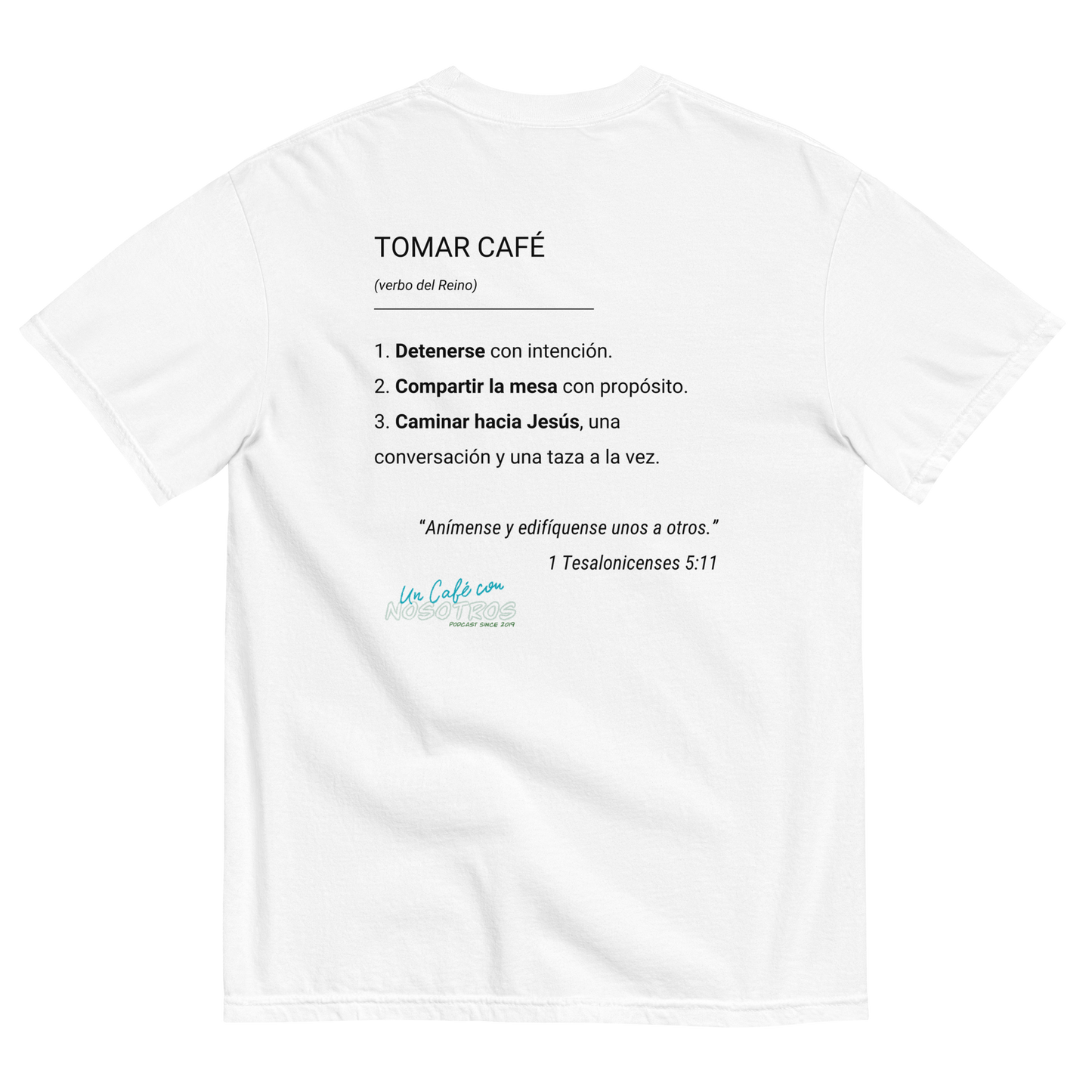 TOMAR CAFÉ COLLAB | WHITE T-SHIRT FOR MEN